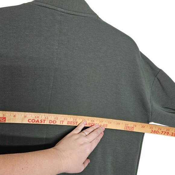 Free Fly Womens Open Front Cardigan Pockets Lightweight Bamboo Blend L Green - Picture 7 of 8